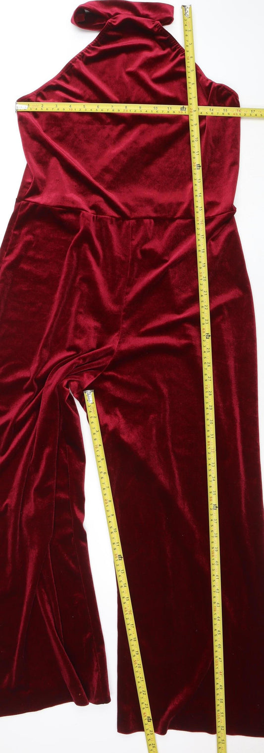 Womens UK Size 16 PRETTYLITTLETHING One-Piece Red Jumpsuit