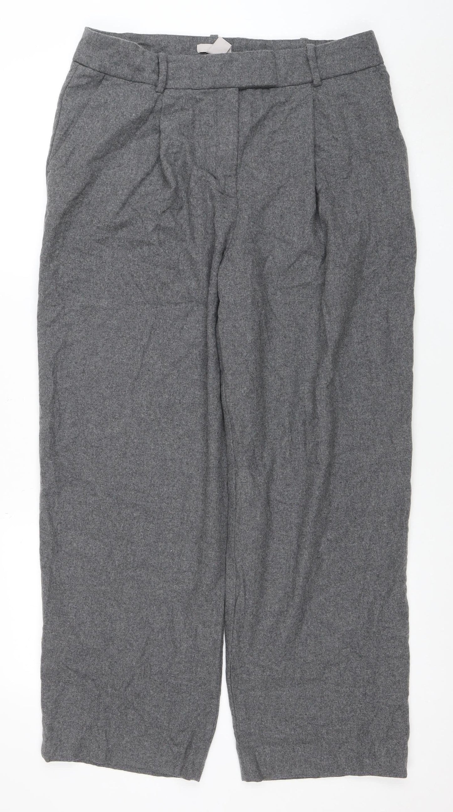 Womens UK Size 16 H&M Regular Fit Business Casual Workwear Grey Trousers