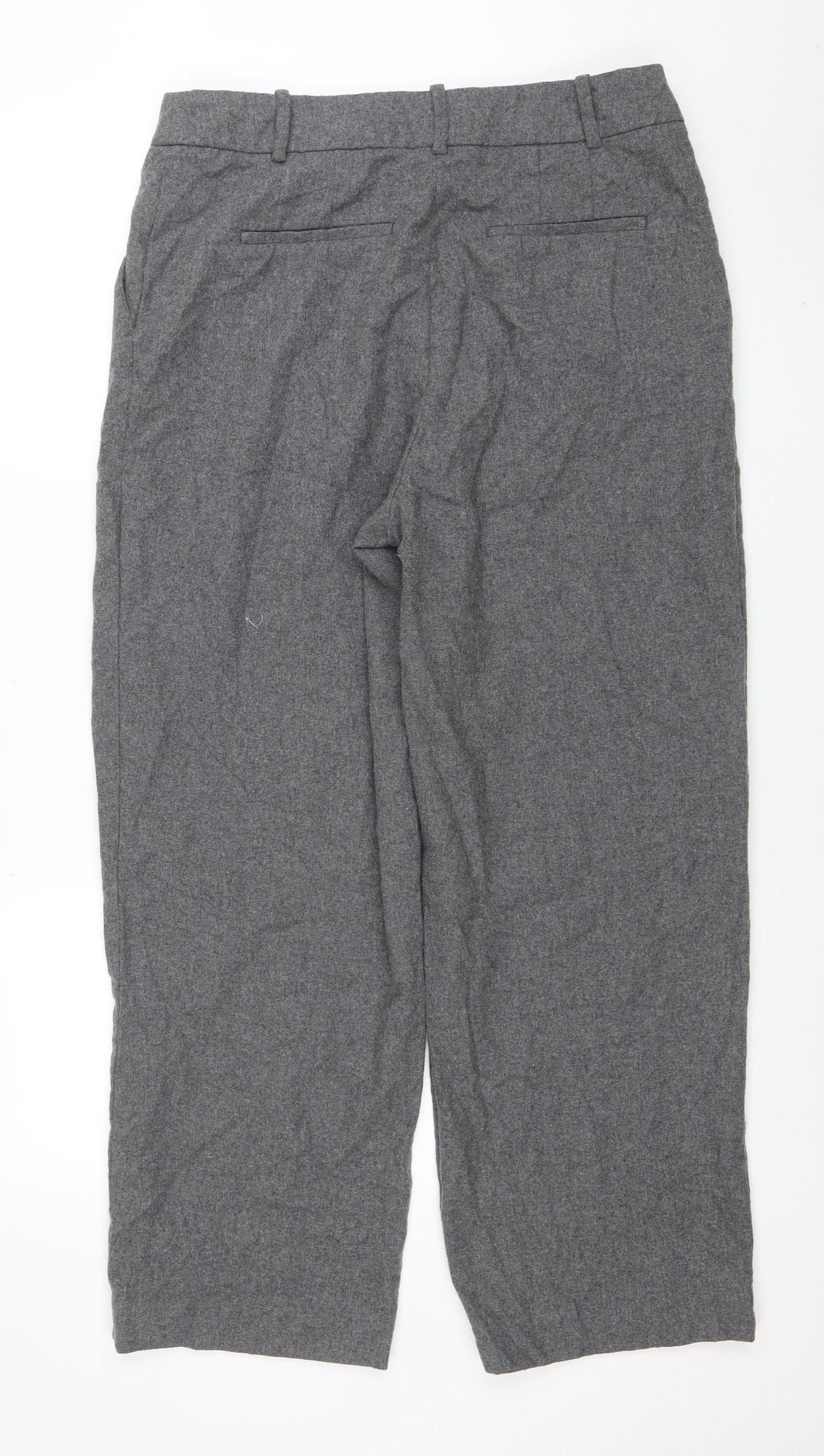Womens UK Size 16 H&M Regular Fit Business Casual Workwear Grey Trousers