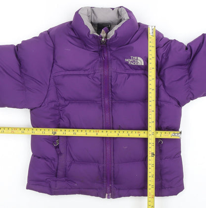 Girls UK Size XS The North Face Purple Puffer Jacket