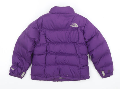 Girls UK Size XS The North Face Purple Puffer Jacket