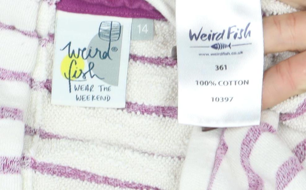 Womens UK Size 14 Weird Fish Pink Basic T-Shirt
