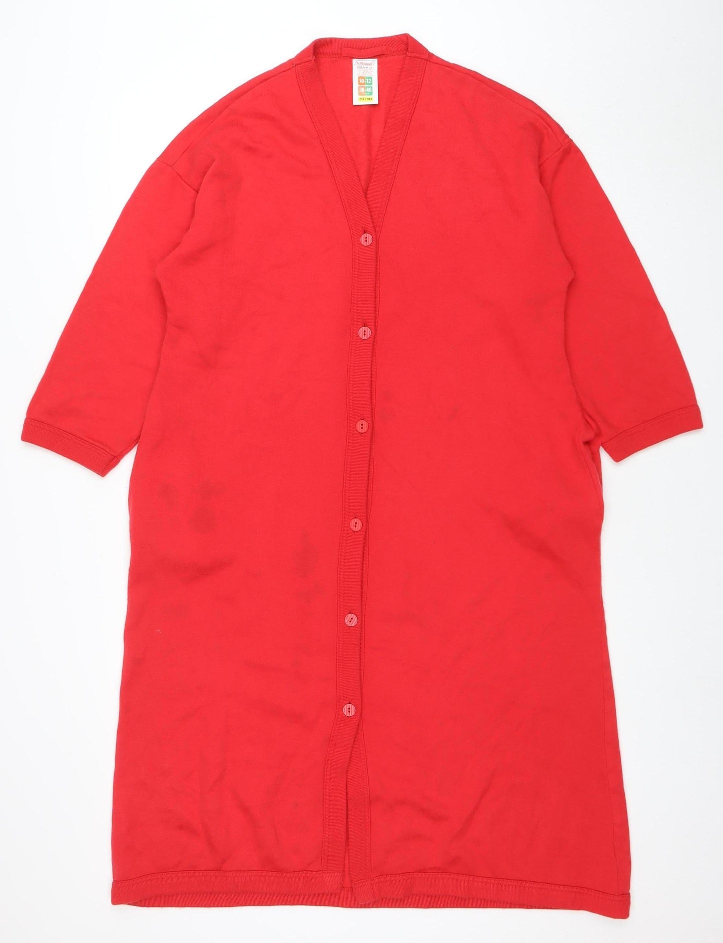 Womens UK Size 10-12 Marks and Spencer Red Cardigan Jumper
