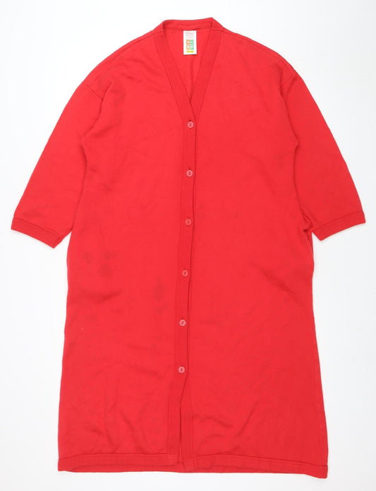Womens UK Size 10-12 Marks and Spencer Red Cardigan Jumper