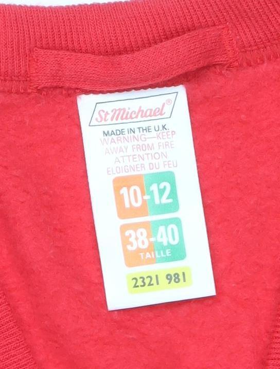 Womens UK Size 10-12 Marks and Spencer Red Cardigan Jumper