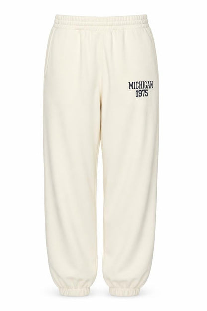 Womens UK Size M Zara Relaxed Fit Jogger Ivory Trousers