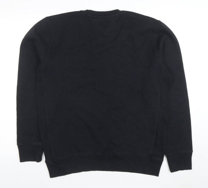 Mens UK Size L Tommy Jeans Black Pullover Sweatshirt