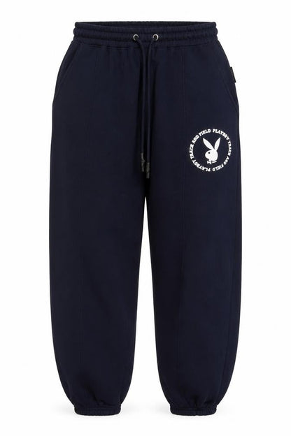 Womens UK Size 8 Playboy x Missguided Regular Fit Jogger Blue Trousers