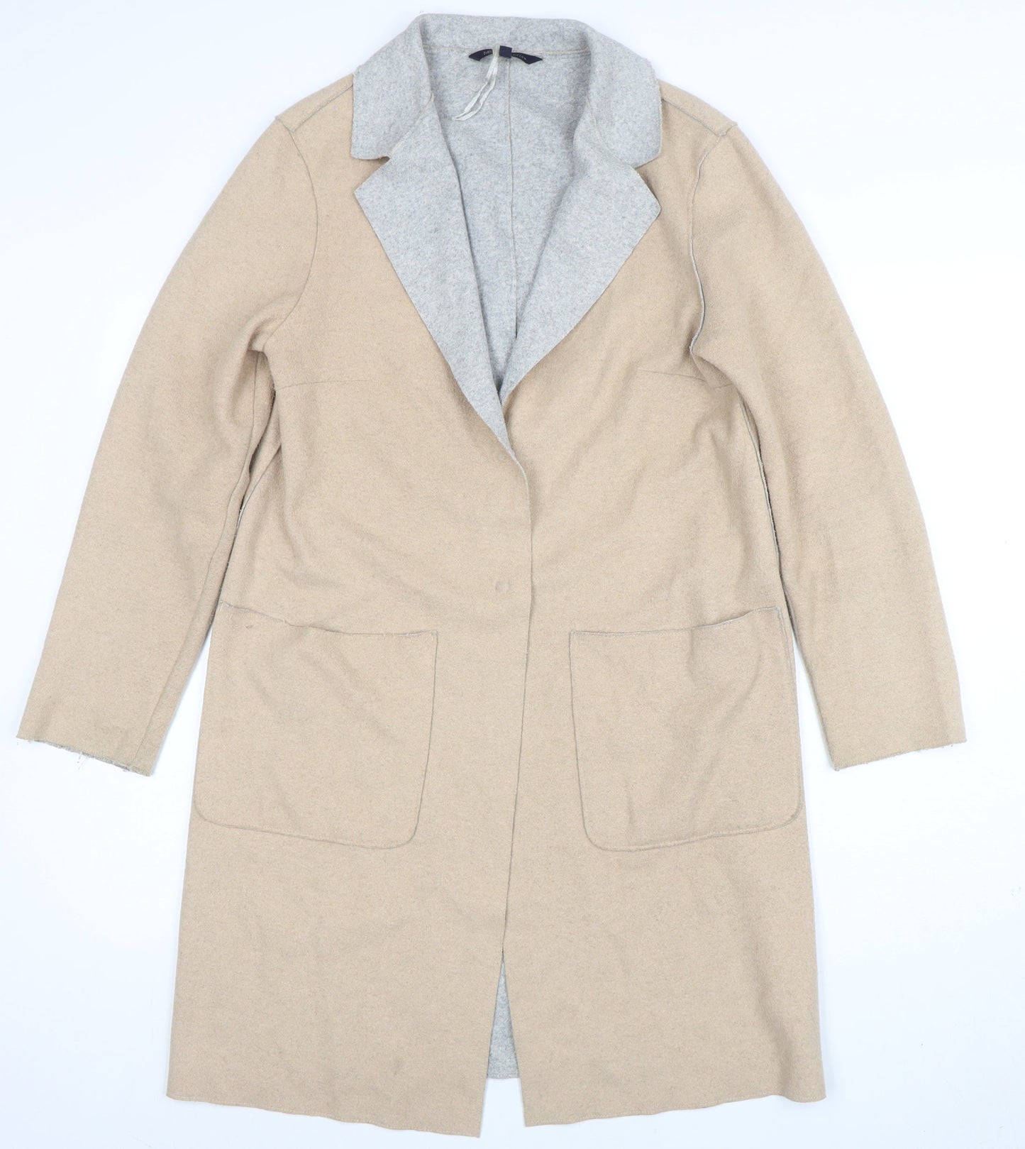 Womens UK Size 8 Marks and Spencer Beige Overcoat