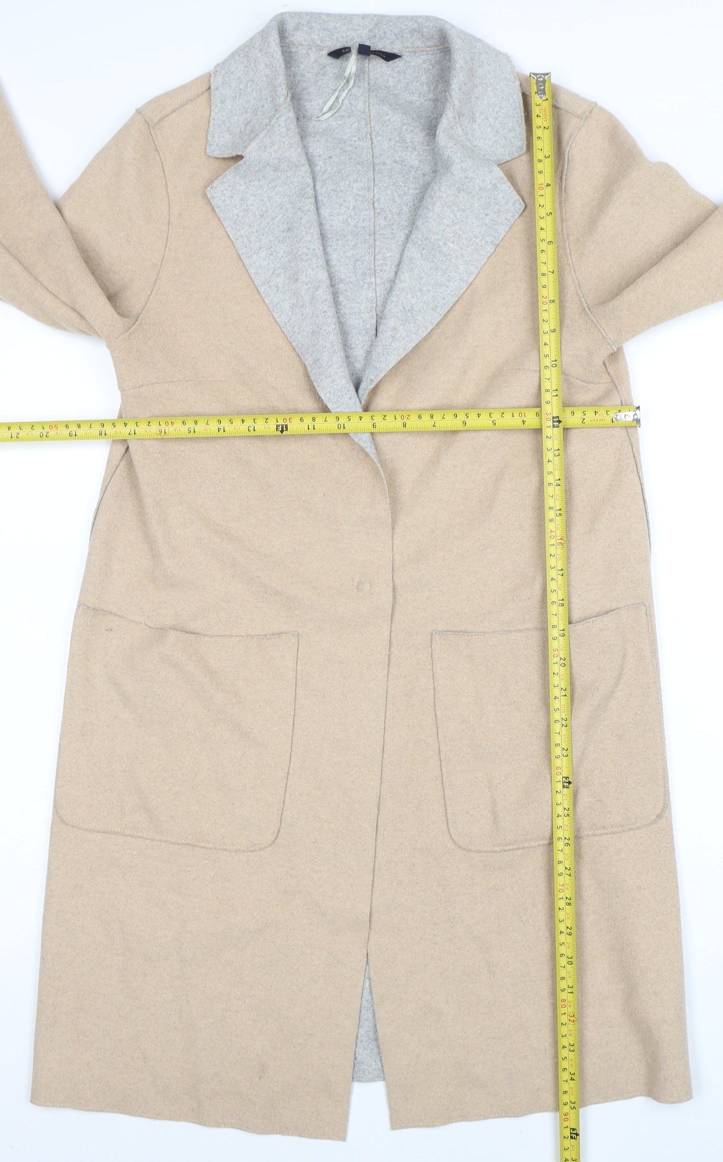 Womens UK Size 8 Marks and Spencer Beige Overcoat