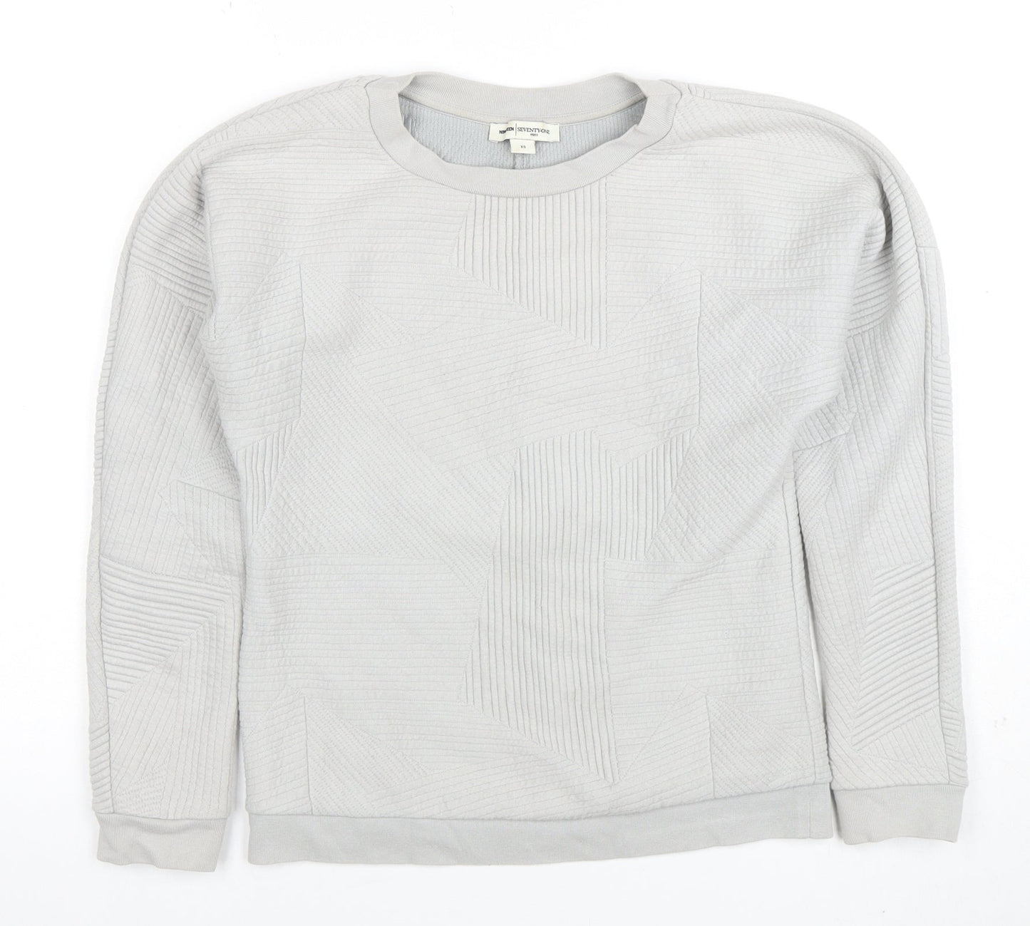 Womens UK Size XS Ninmeen Seventyseven Paris Grey Pullover Sweatshirt