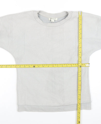 Womens UK Size XS Ninmeen Seventyseven Paris Grey Pullover Sweatshirt
