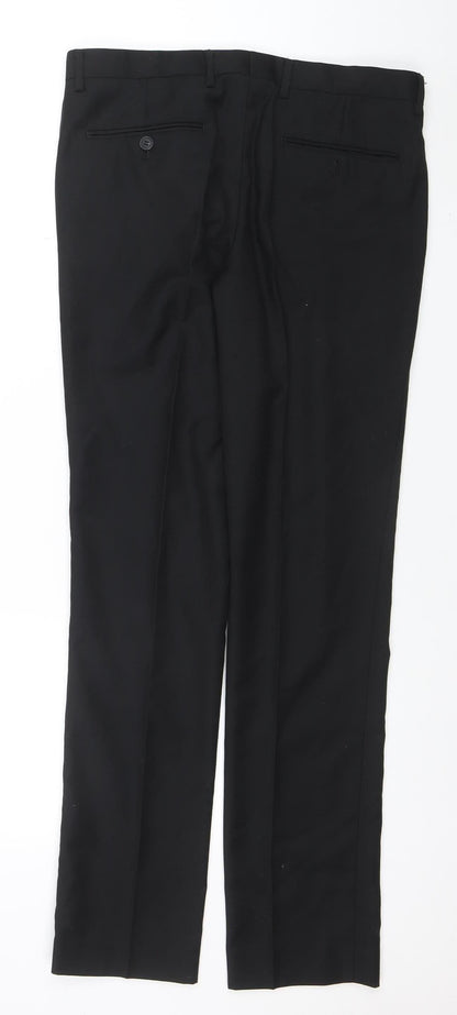 Mens UK Size L Topman Slim Fit Business Formal Black Trousers