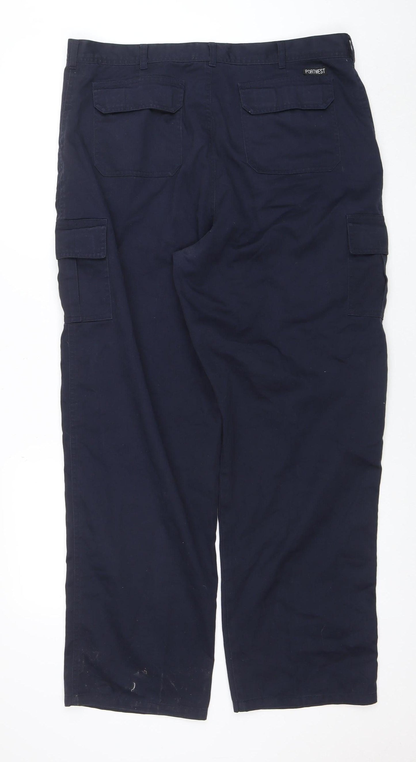 Mens UK Size 2XL Portwest Regular Fit Cargo Blue Trousers