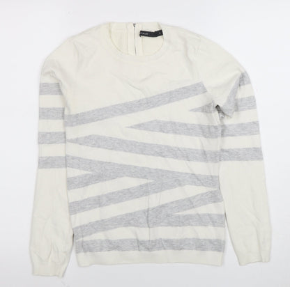 Womens UK Size S Karen Millen Ivory Jersey Blouse