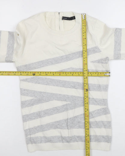 Womens UK Size S Karen Millen Ivory Jersey Blouse