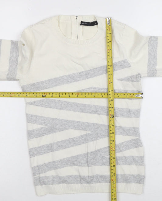 Womens UK Size S Karen Millen Ivory Jersey Blouse