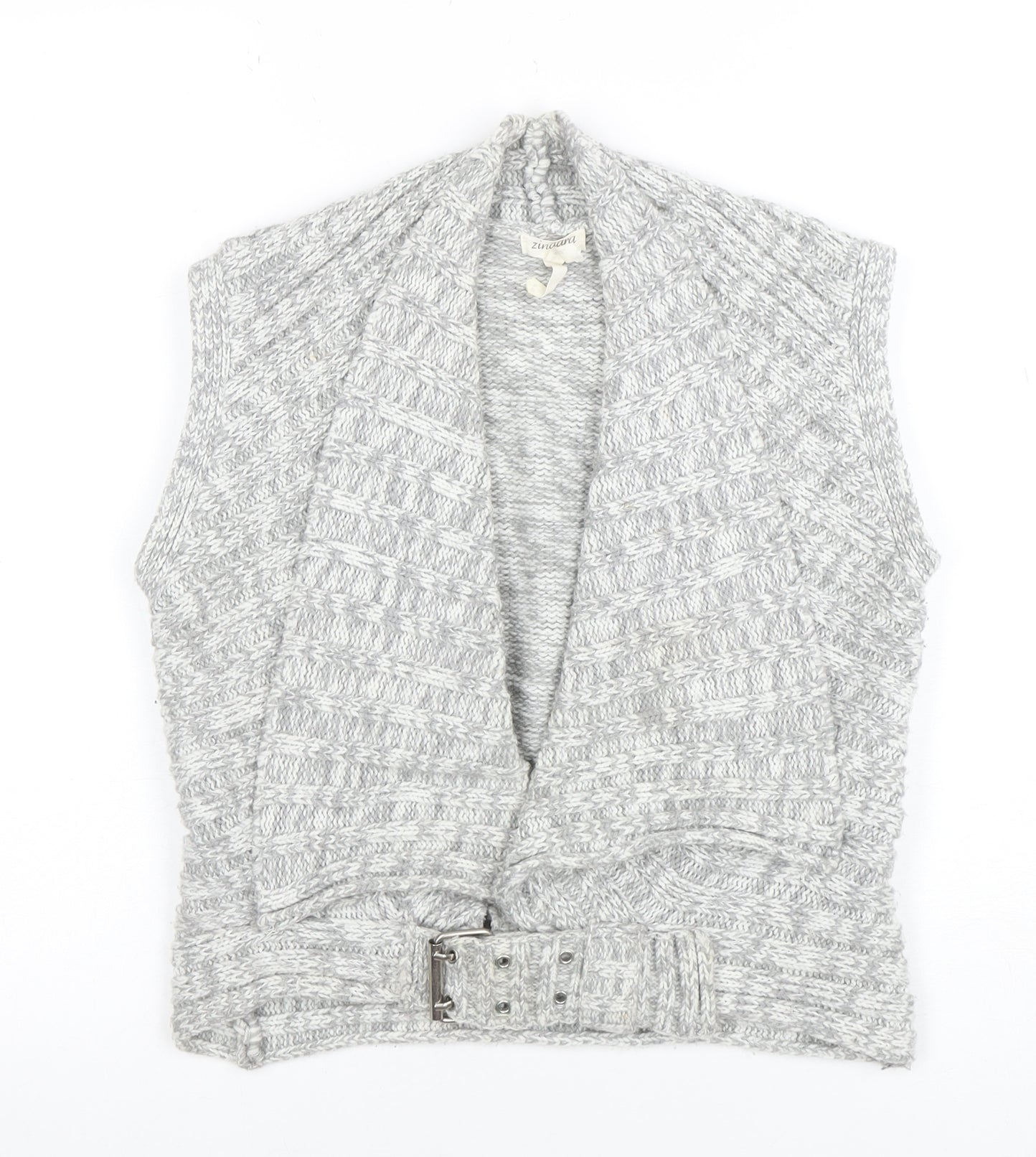 Womens UK Size 14 Zingara Grey Vest Jumper