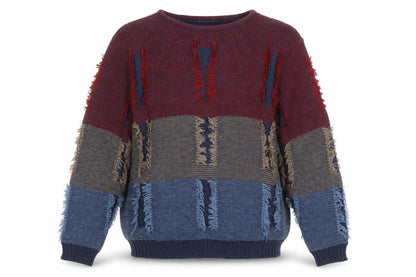 McCaul Women's Multicoloured Wool Acrylic Chunky Knit Pullover M