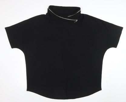 Womens UK Size 16 Roman Black Basic T-Shirt