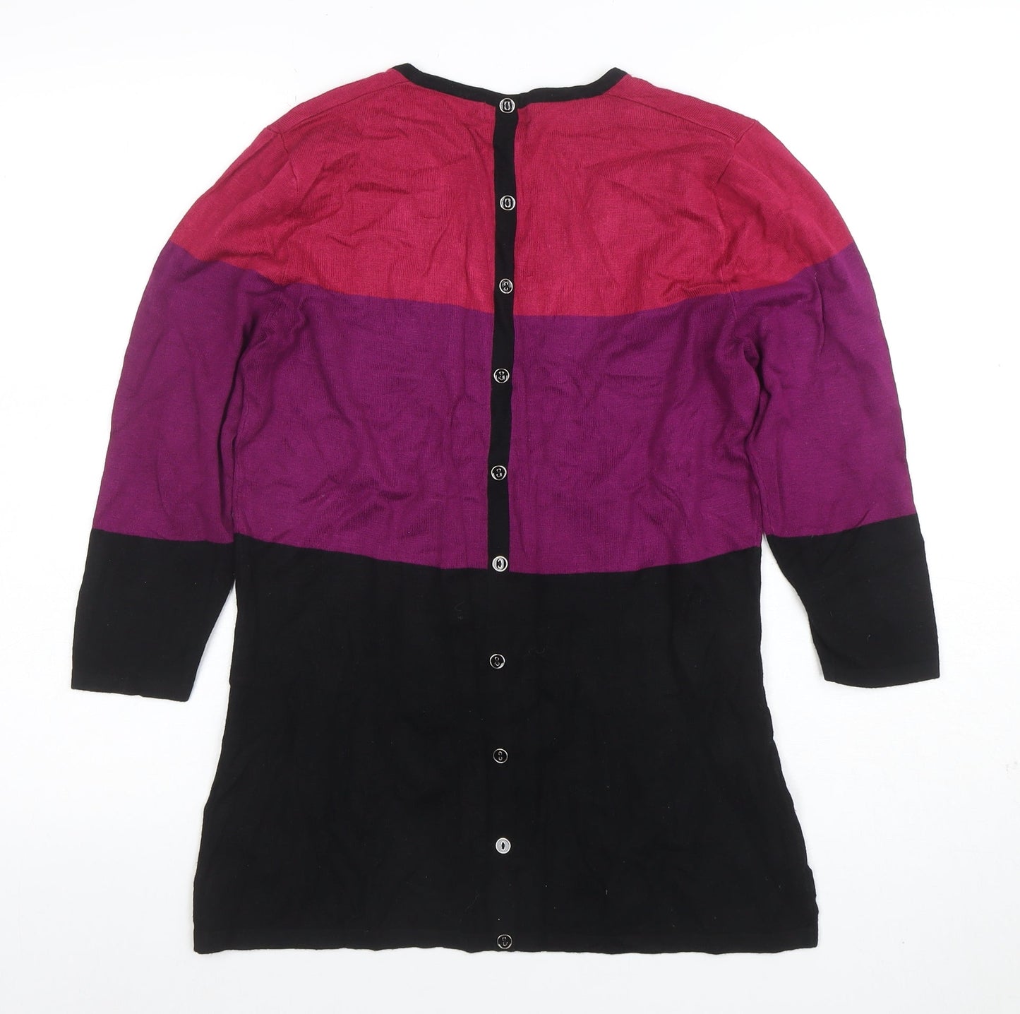 Womens UK Size M Marks and Spencer Multicoloured Tunic Button-Up