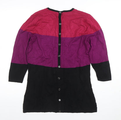 Womens UK Size M Marks and Spencer Multicoloured Tunic Button-Up