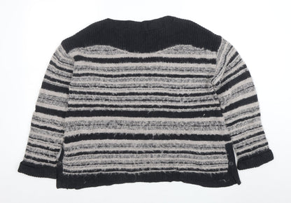 Womens UK Size 14 Wrap Grey Pullover Jumper