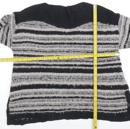 Womens UK Size 14 Wrap Grey Pullover Jumper