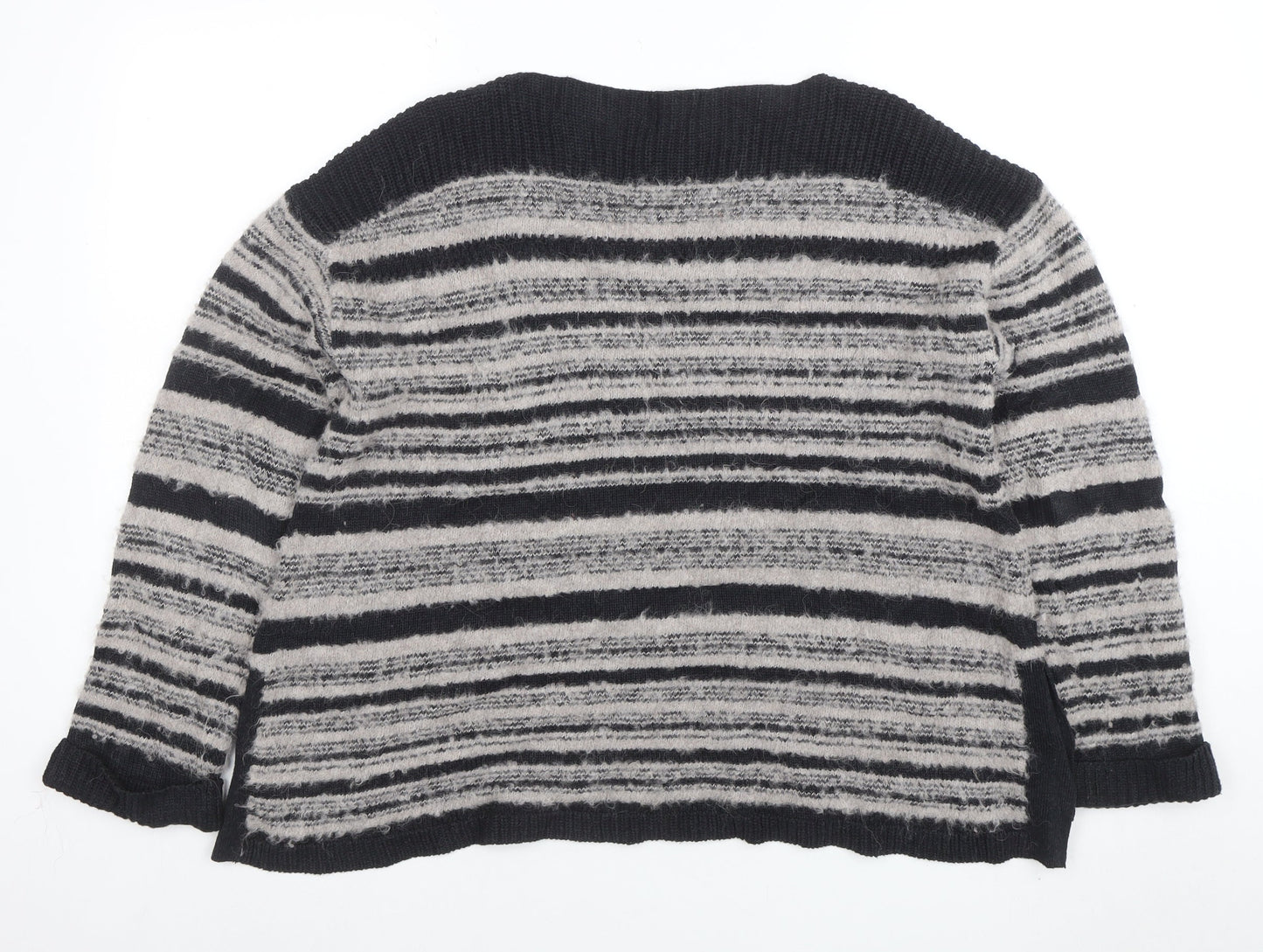 Womens UK Size 14 Wrap Grey Pullover Jumper