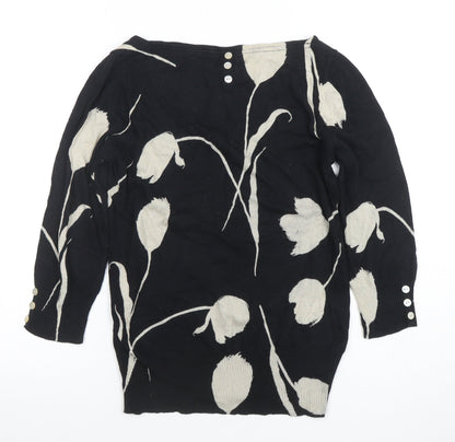 Womens UK Size 10 NEXT Black Tunic Blouse