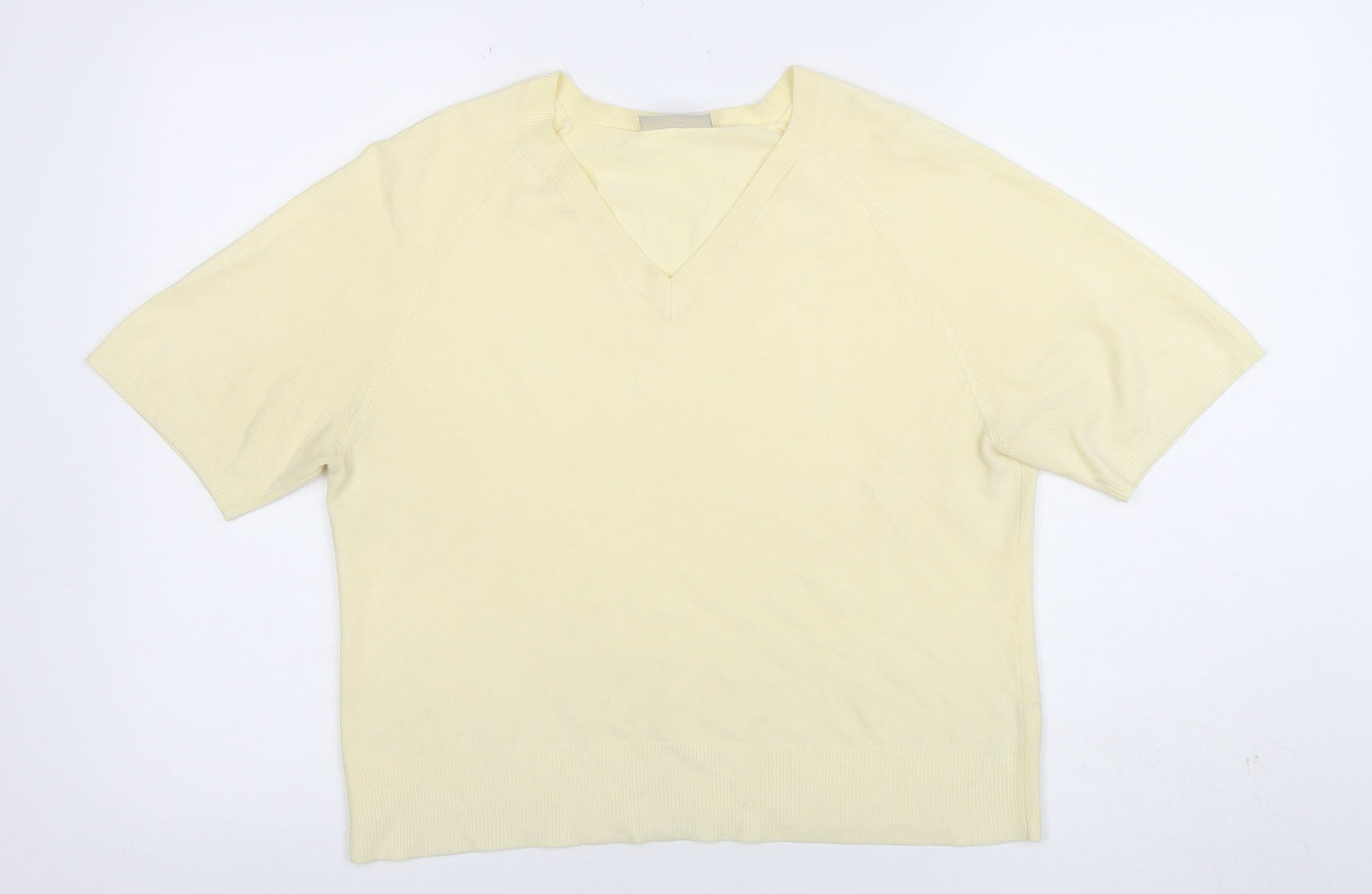 Womens UK Size 14 BR&S Ivory Basic T-Shirt
