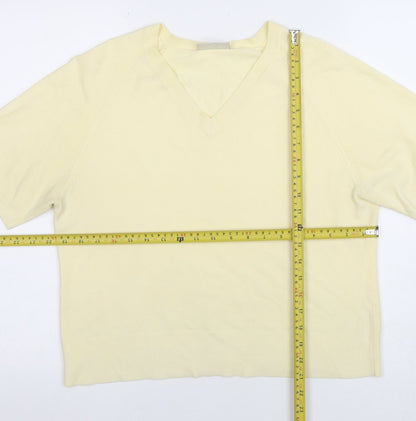 Womens UK Size 14 BR&S Ivory Basic T-Shirt