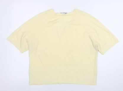 Womens UK Size 14 BR&S Ivory Basic T-Shirt