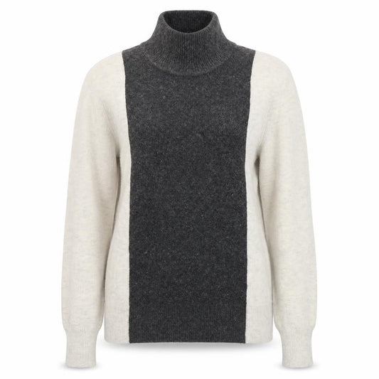 Front view of French Connection Women’s Grey Roll Neck Wool Jumper, size L