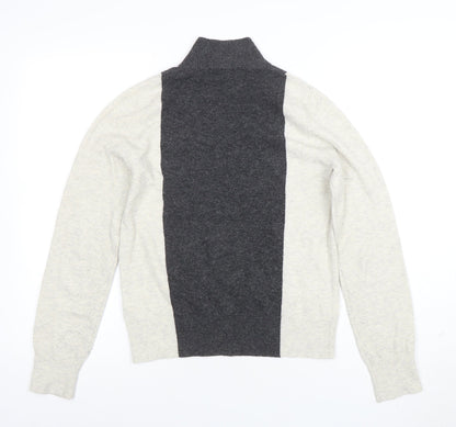 French Connection Women’s Grey Roll Neck Wool Jumper Size L