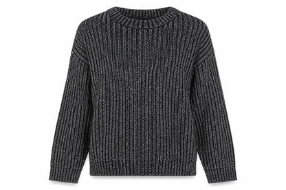 Topshop Women Grey Cold Shoulder Knit Pullover Jumper Size 8
