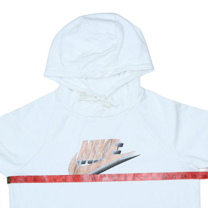 Womens UK Size S Nike White Pullover Hoodie