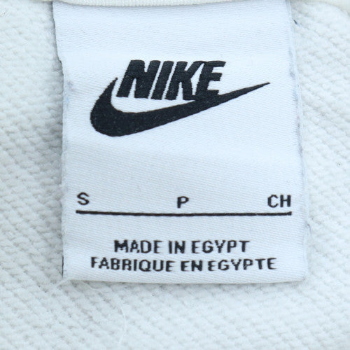 Womens UK Size S Nike White Pullover Hoodie