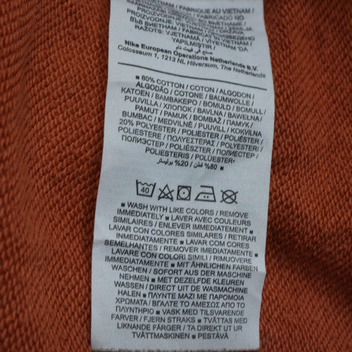 Mens UK Size S Nike Brown Pullover Sweatshirt