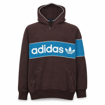 Mens UK Size M adidas Brown Pullover Hoodie