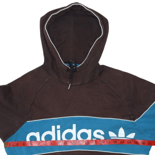Mens UK Size M adidas Brown Pullover Hoodie