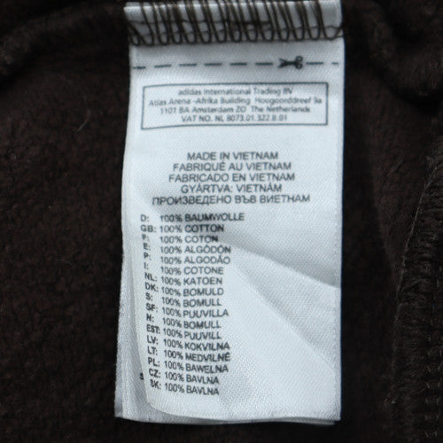 Mens UK Size M adidas Brown Pullover Hoodie
