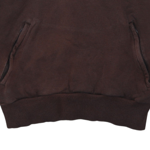 Mens UK Size M adidas Brown Pullover Hoodie