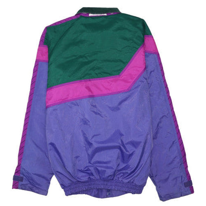 Rainjacket Mens Multicoloured 80s Retro Windbreaker Jacket Size 46 Polyester