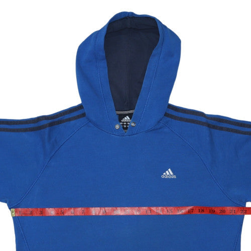 Mens UK Size M adidas Blue Pullover Hoodie