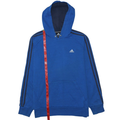 Mens UK Size M adidas Blue Pullover Hoodie