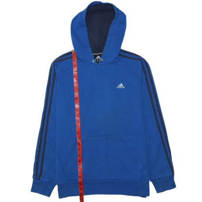 Mens UK Size M adidas Blue Pullover Hoodie