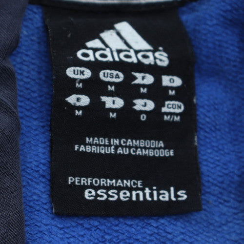 Mens UK Size M adidas Blue Pullover Hoodie