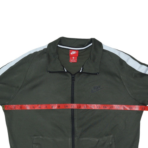 Mens UK Size M Nike Green Full Zip Sweatshirt