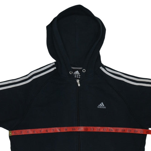 Mens UK Size M adidas Black Full Zip Hoodie